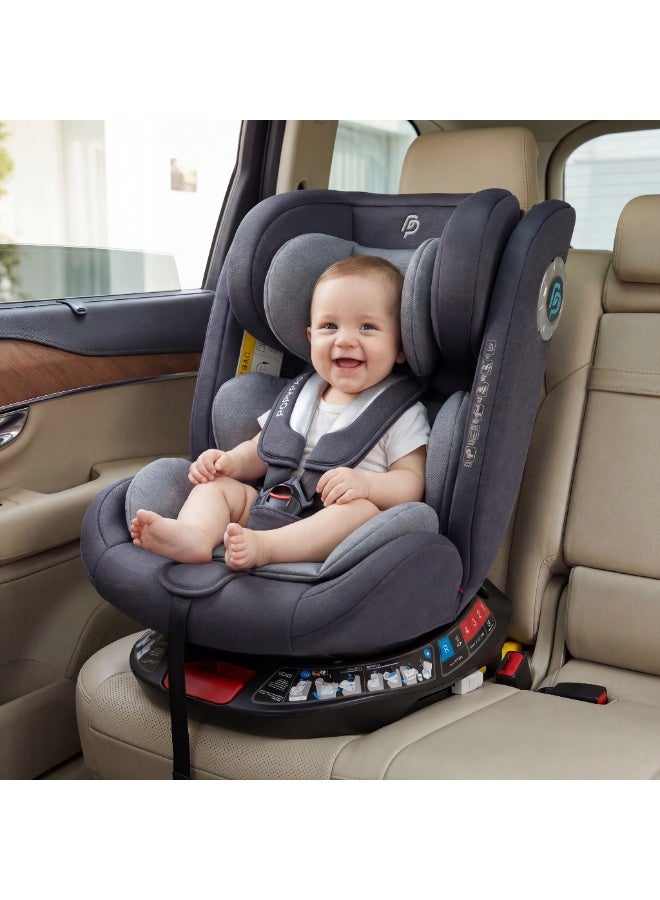 POPYPAPA Multi-Stage Baby Car Seat 0-36kg (Group 0+/1/2/3) with ISOFIX & 360° Rotation – Reclining Side Impact Protection for Growing Children - Image 2